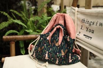 Balo dây rút vải handmade-3