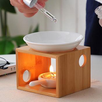 Bộ đèn đốt tinh dầu bằng tre- số 1