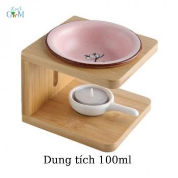 Bộ đèn đốt tinh dầu bằng tre- số 3