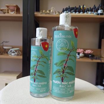 NƯỚC SÚC MIỆNG BẠC HÀ- 100% THIÊN NHIÊN- 500ml